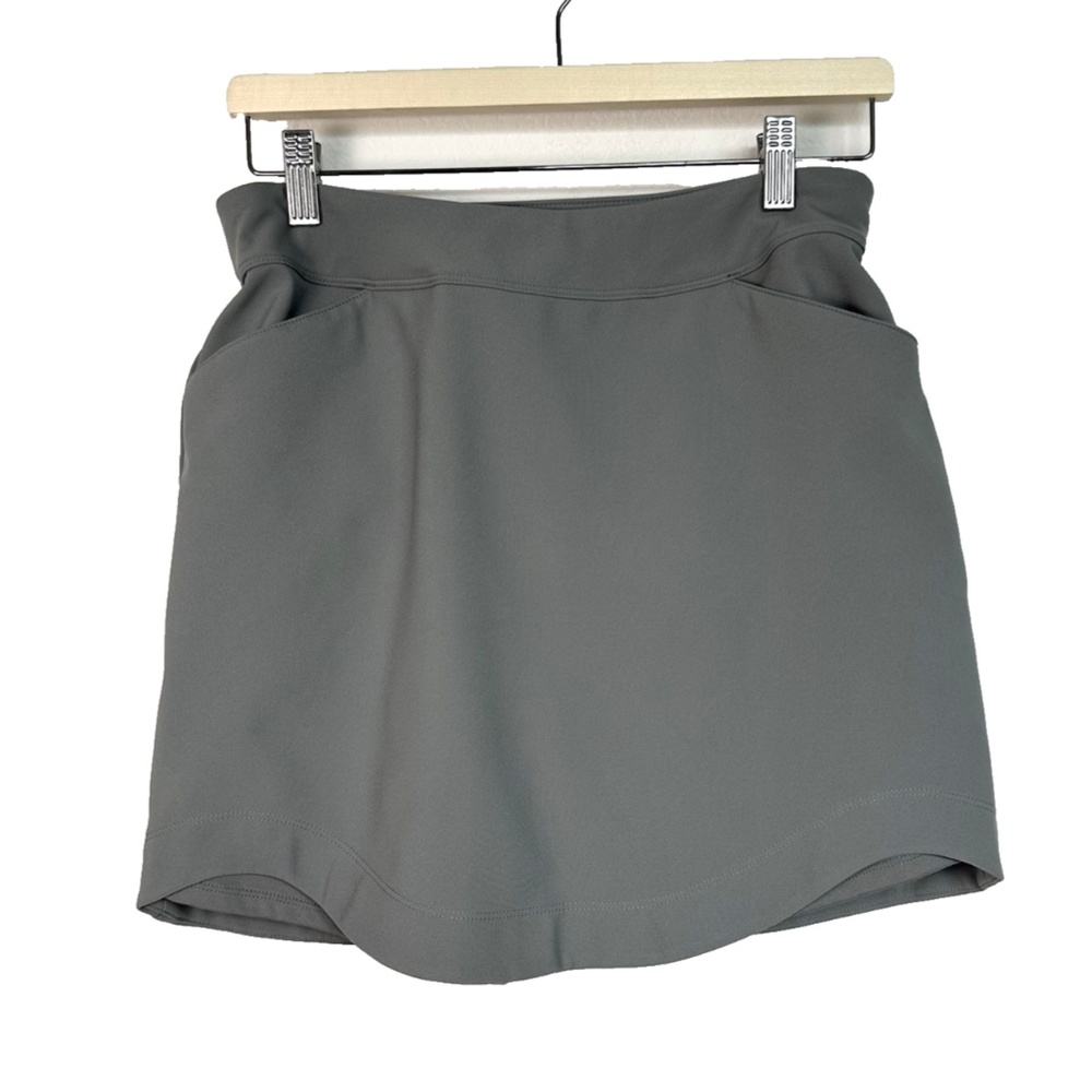 Adidas Golf Gray Skort Skirt ~ Small ~ Removable Liner Shorts Stretch Pocket